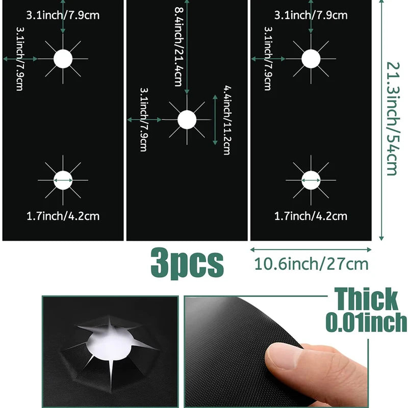 Gas Stove Protector Pads Set - Heat-Resistant Non-Stick Scratch Covers for Kitchen
