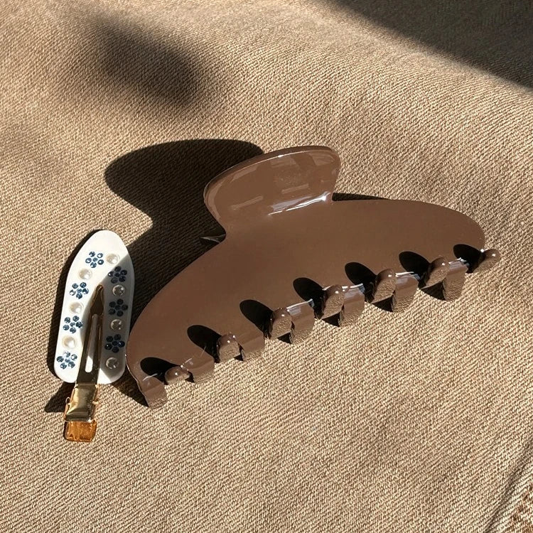 Large Solid Color Hair Claw Clip for Women - Summer Hair Accessories