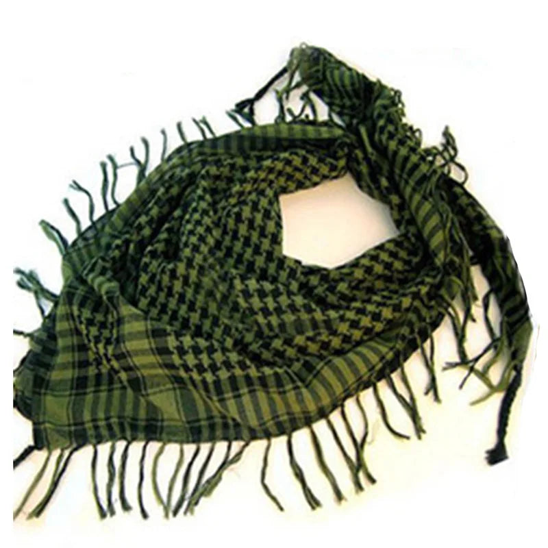 Summer Women Men Tactical Arab Scarf Lightweight Hijab Spring Army Plaid Head Wrap