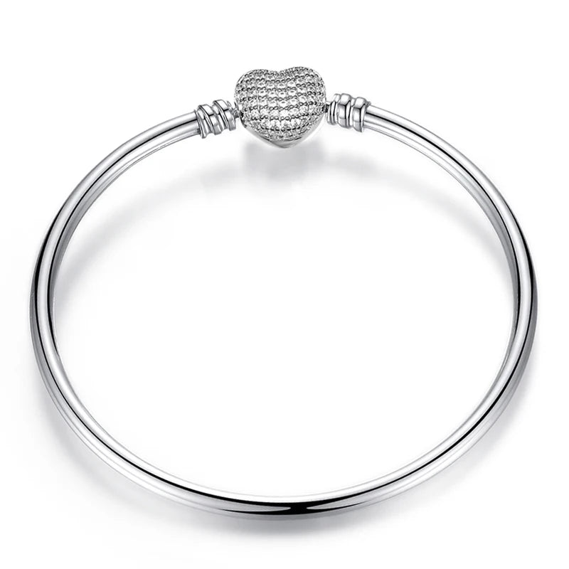 Women's Forever Love Charm Bracelet Bangles - Adjustable Fine Jewelry