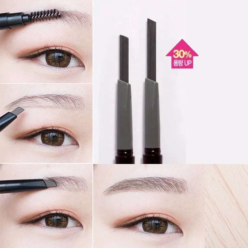 Double-Ended Eyebrow Pencil & Eyeliner Makeup Set Waterproof Long-Lasting