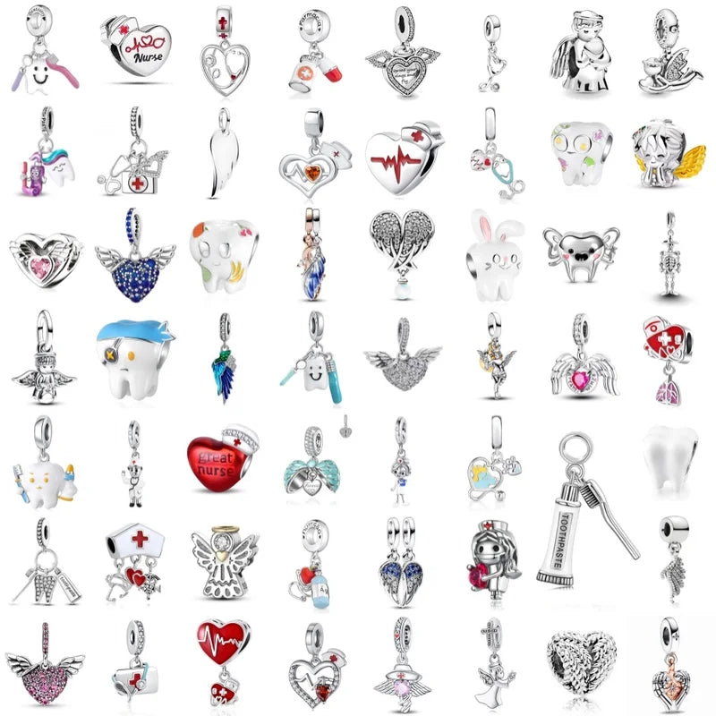 Angel Wings Cross Pendant Charm for Women - Jewelry Gift, Bracelet Decoration
