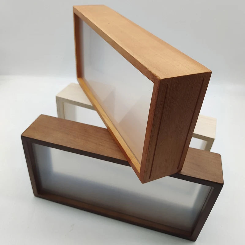 Deep Shadow Box Frame for Dried Flowers and Memorabilia - Wooden Display Case