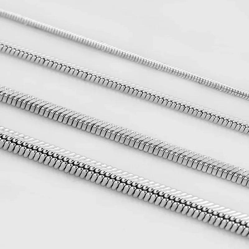 Sterling Silver Snake Chain Necklace for Men Women 16-30 Inch Jewelry