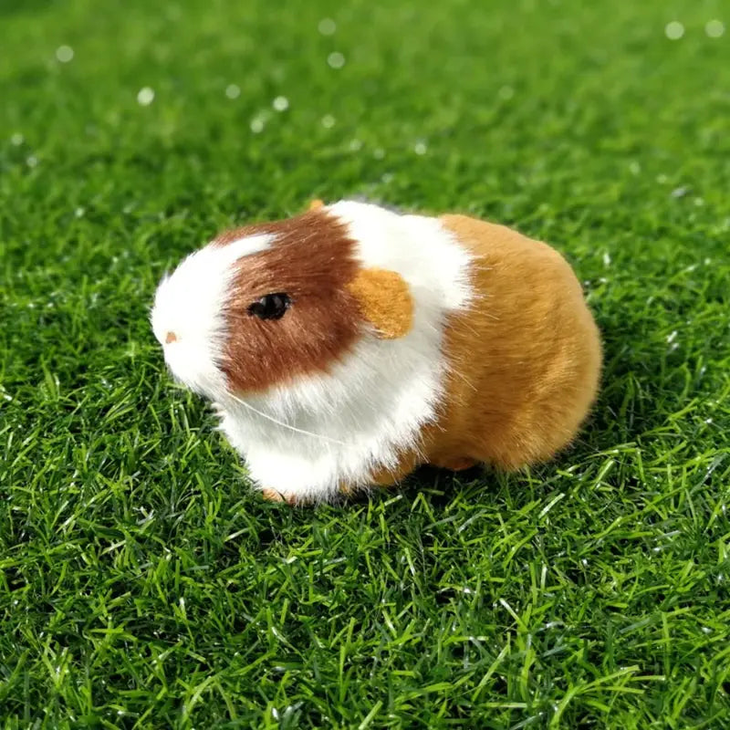 Lifelike Hamster Guinea Pig Animal Figurine - Soft Faux Fur Home Decor Gift