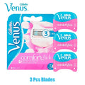 Women’s Razor Blade Set with Smooth Spa Soap - Sharp 3-Layer Replacement Heads