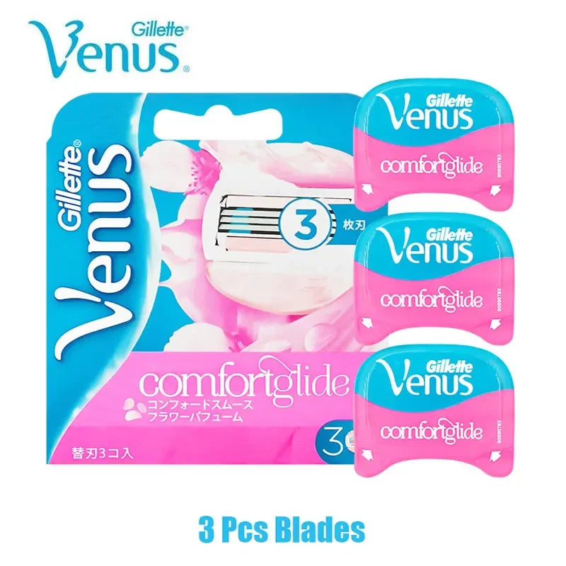 Women’s Razor Blade Set with Smooth Spa Soap - Sharp 3-Layer Replacement Heads