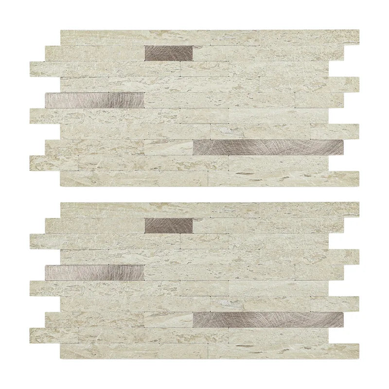 Stone-Effect Metal Mosaic Tiles for Bathroom & Bar Walls - Medium & XL Sizes
