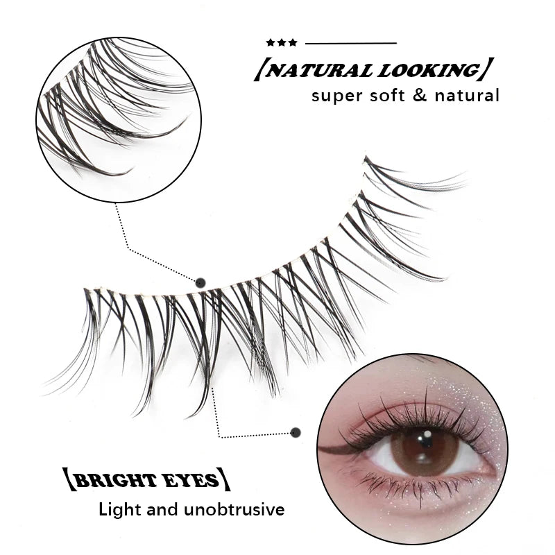 False Eyelash Set 3/5/7 Pairs Long Natural Mink Lashes for Daily Makeup