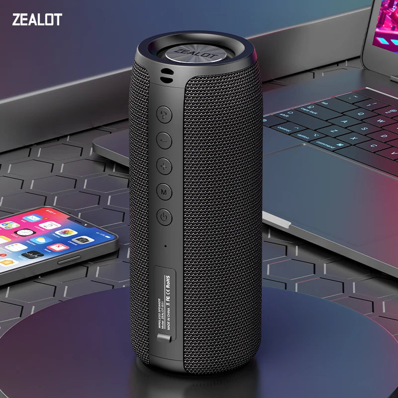 Wireless Waterproof Portable Bluetooth Speaker with TF Card Slot 10W Bass Outdoor Loudspeaker