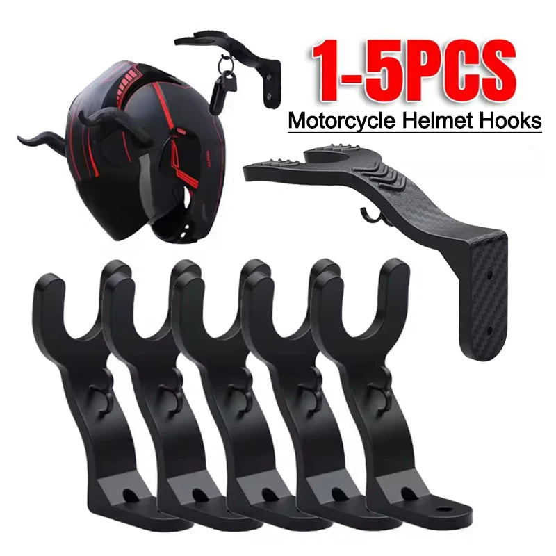 Multi-Purpose Motorcycle Helmet Wall Hook Rack for Home & Garage Storage