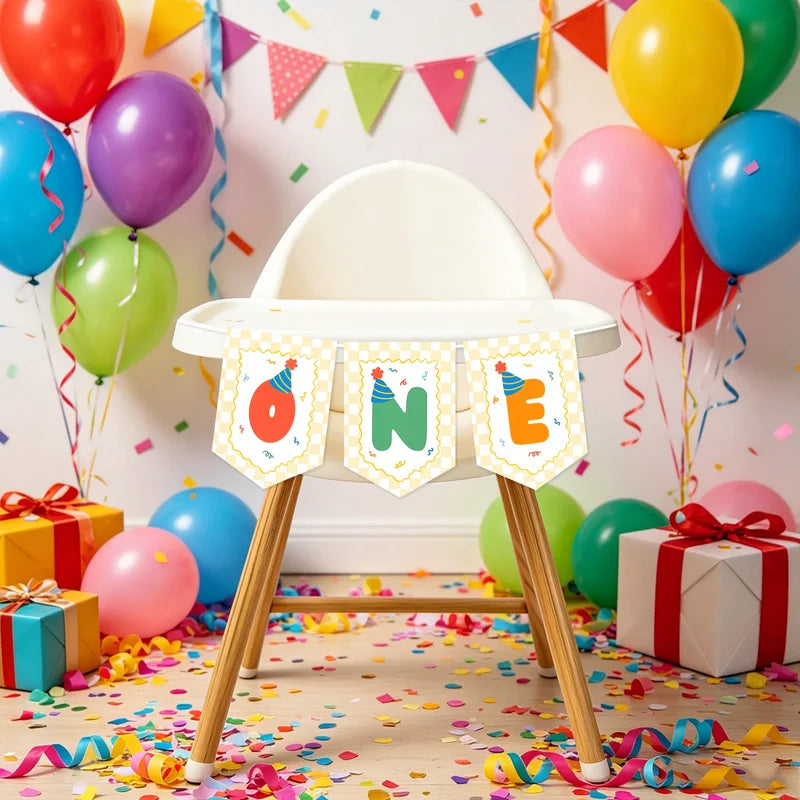 First Birthday Party Decorations Ribbon Garland Banner Bohemian Style Kids Baby Shower
