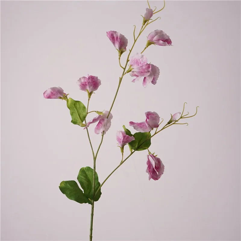 5Pcs Artificial Pea Flowers Bouquet Real Touch Wedding Decor Home & Party
