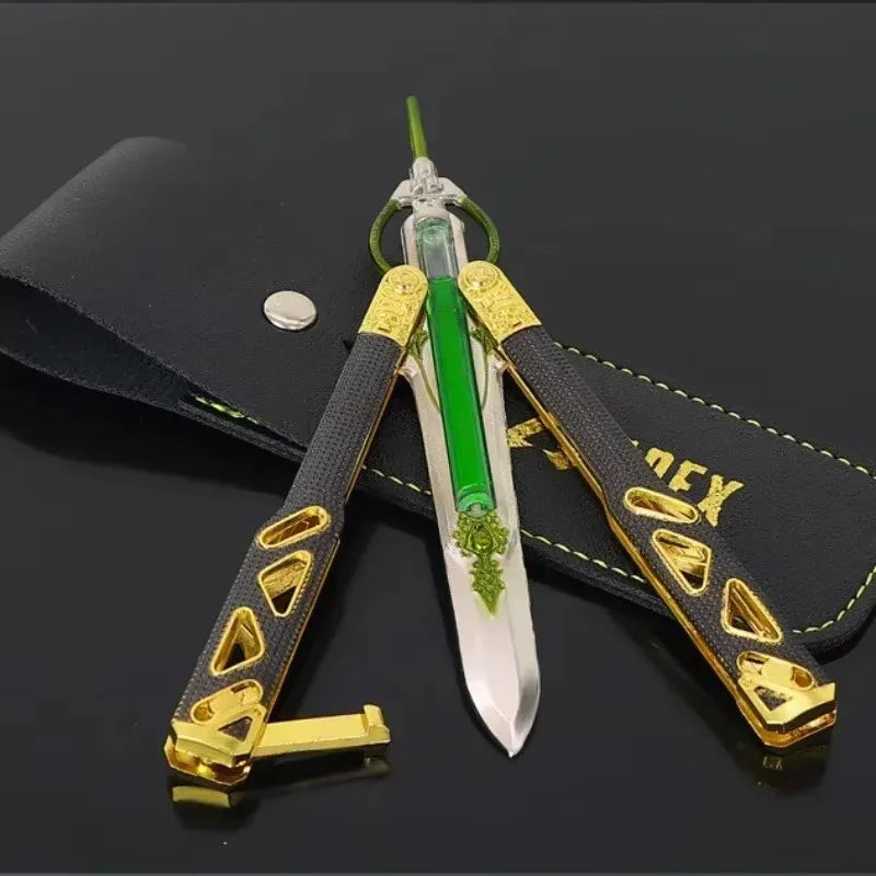 Glow-in-the-Dark Blade Dagger Toy with Alloy Non-Cutting Edge for Training