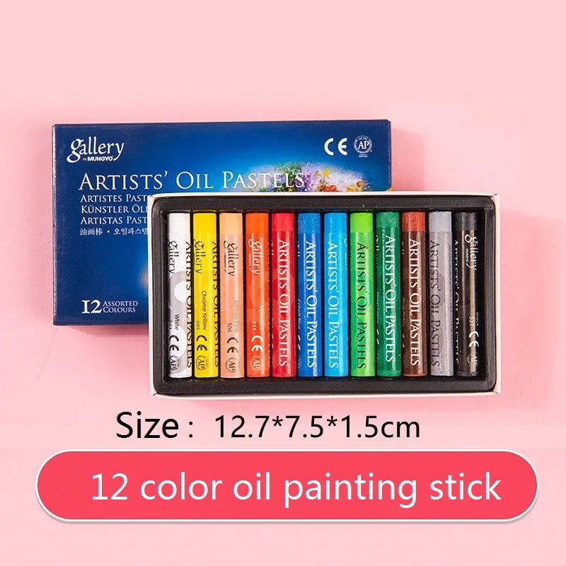 Oil Pastel Set 12/25/48 Colors Artist Soft Water-Soluble Drawing Supplies