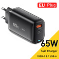 65W GaN USB-C Charger Fast Power Adapter for Laptop & Phone