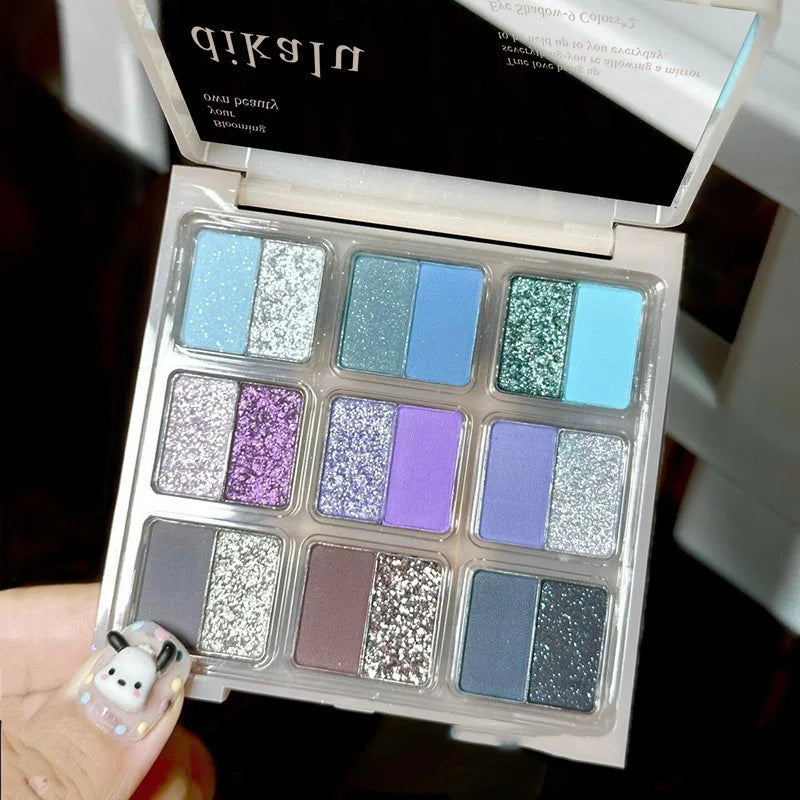 Colorful Eyeshadow Palette with Matte and Shimmer Shades - High Pigment Face Makeup for Parties & Daily Looks