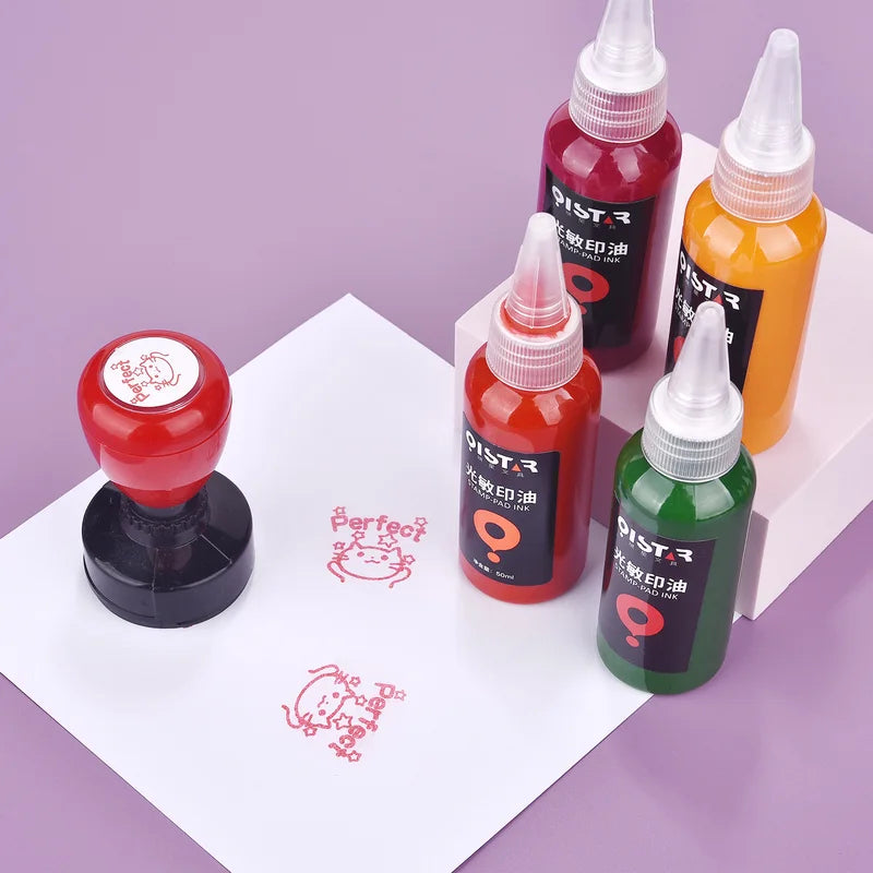 Photosensitive Printing Ink 50ml Multi-Color Oil-Based Stamp Ink for Office & Printing
