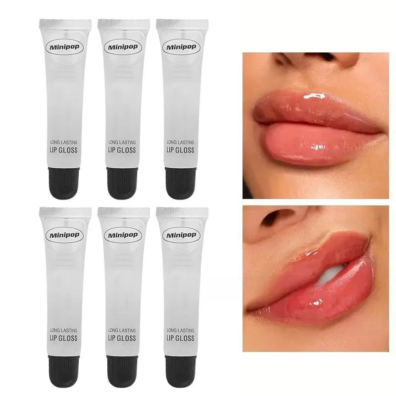 Long Lasting Hydrating Clear Lip Gloss with High Shine Non-Sticky Lip Base Oil Set - 18ml