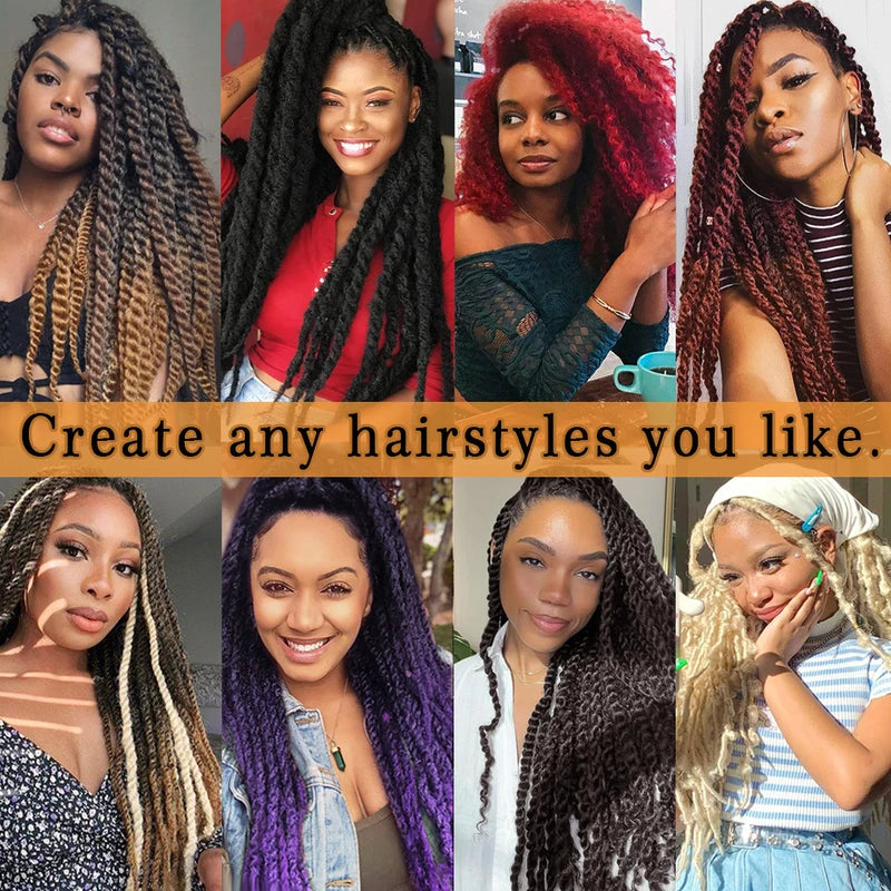 Synthetic Marley Braiding Hair 18 Inch Ombre Colors - Kinky Twist & Crochet Ready