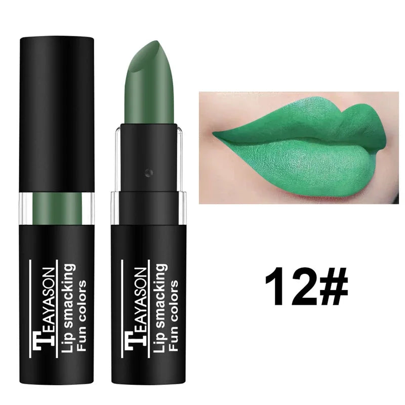 Long-Lasting Waterproof Lipstick with Matte Finish - Multiple Colors