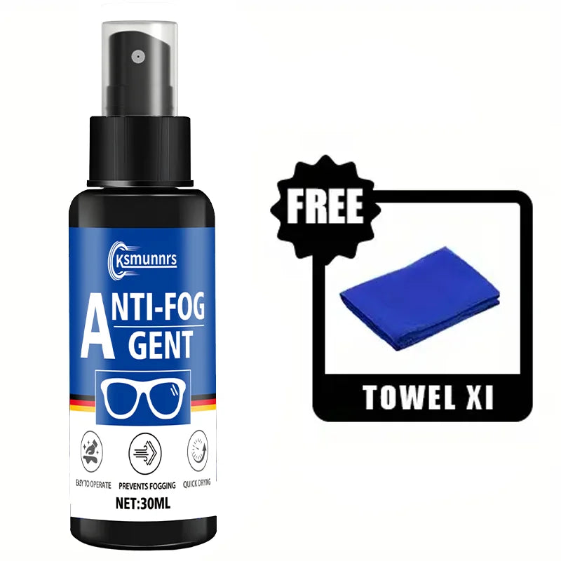 Portable Anti-Fog Spray 30ml for Goggles Glasses Helmets Car Glass Vision Enhancer