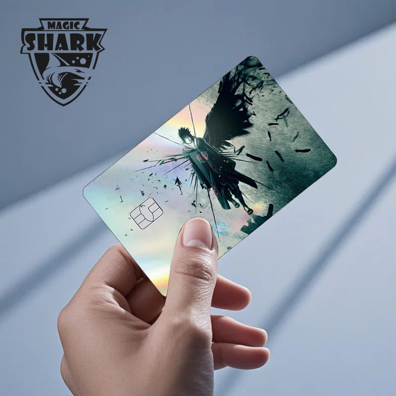 Anime Sasuke Kakashi Laser Holographic Credit Card Skin Cover Sticker
