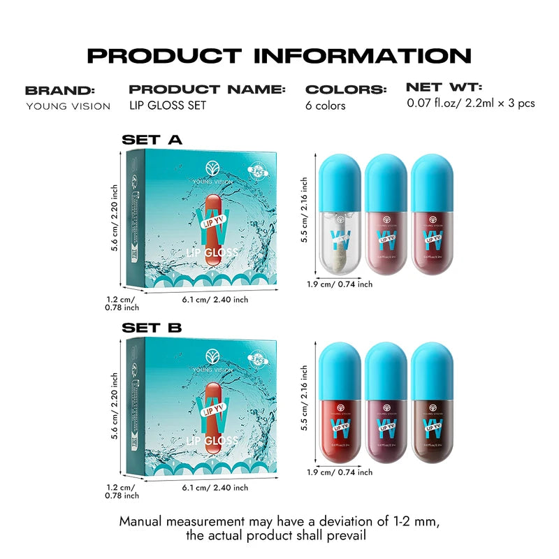 Mini Velvet Matte Lip Gloss Set - Long-Lasting, Non-Fading, Fruit Scented Lip Tint