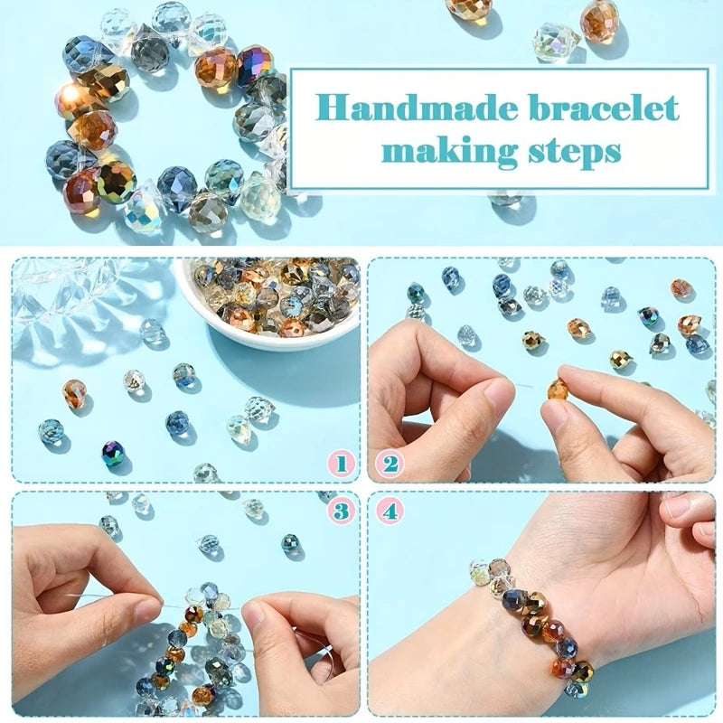 Colorful Czech Crystal Waterdrop Beads - Faceted DIY Jewelry Making Supplies