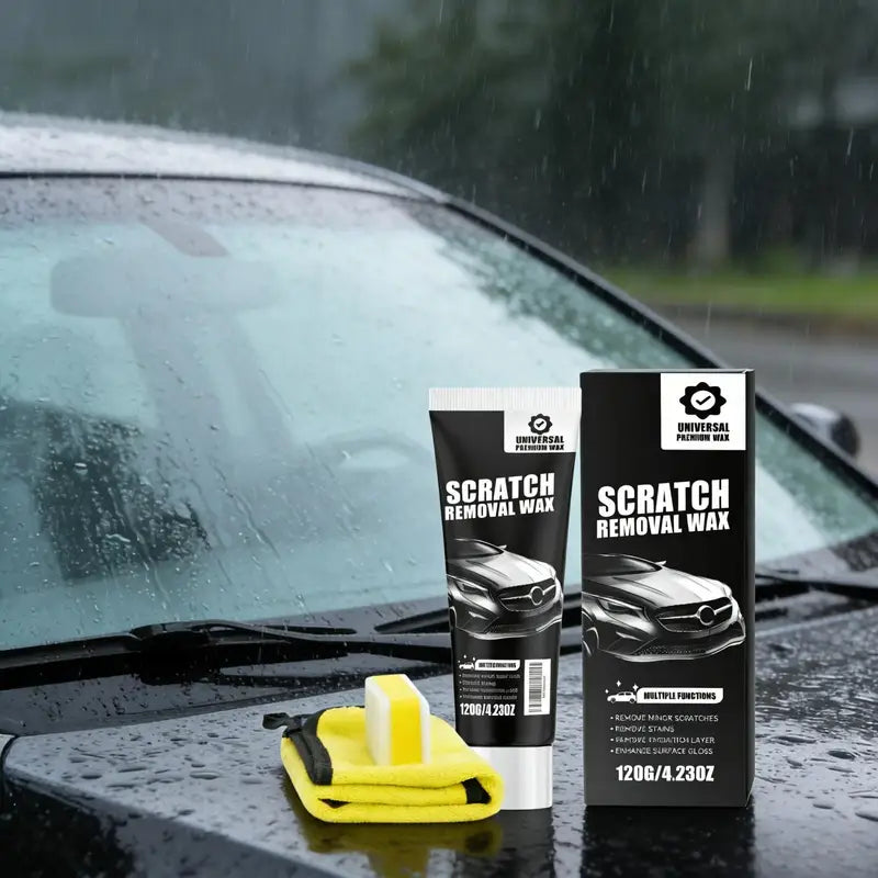 Car Scratch Removal Wax Kit - Hydrophobic Gloss & Polishing for DIY Car Care