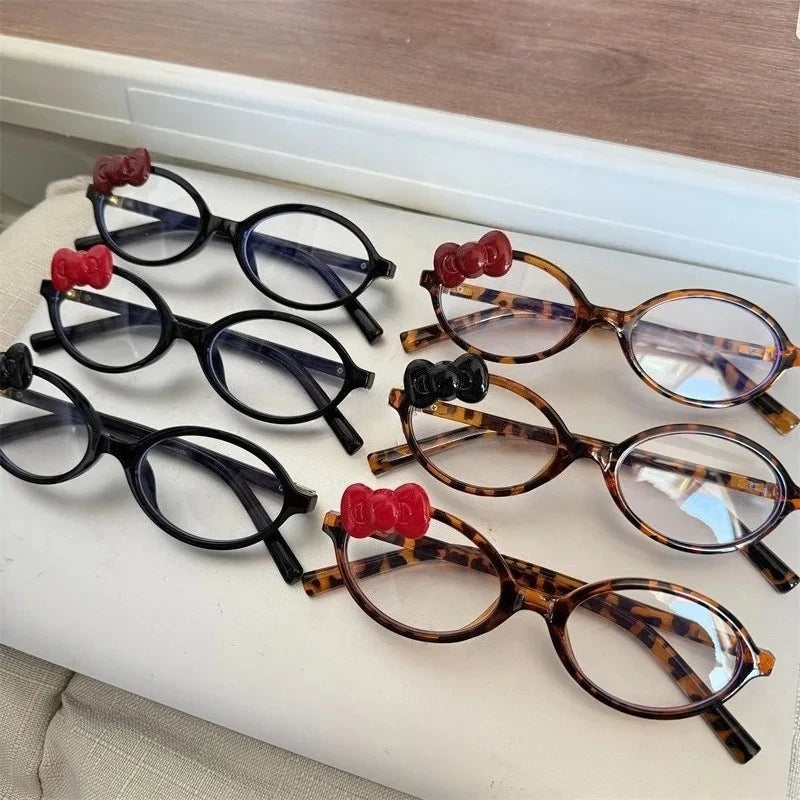 Cat Ear Leopard Glasses Frame No Lenses Cosplay Halloween Costume Accessory