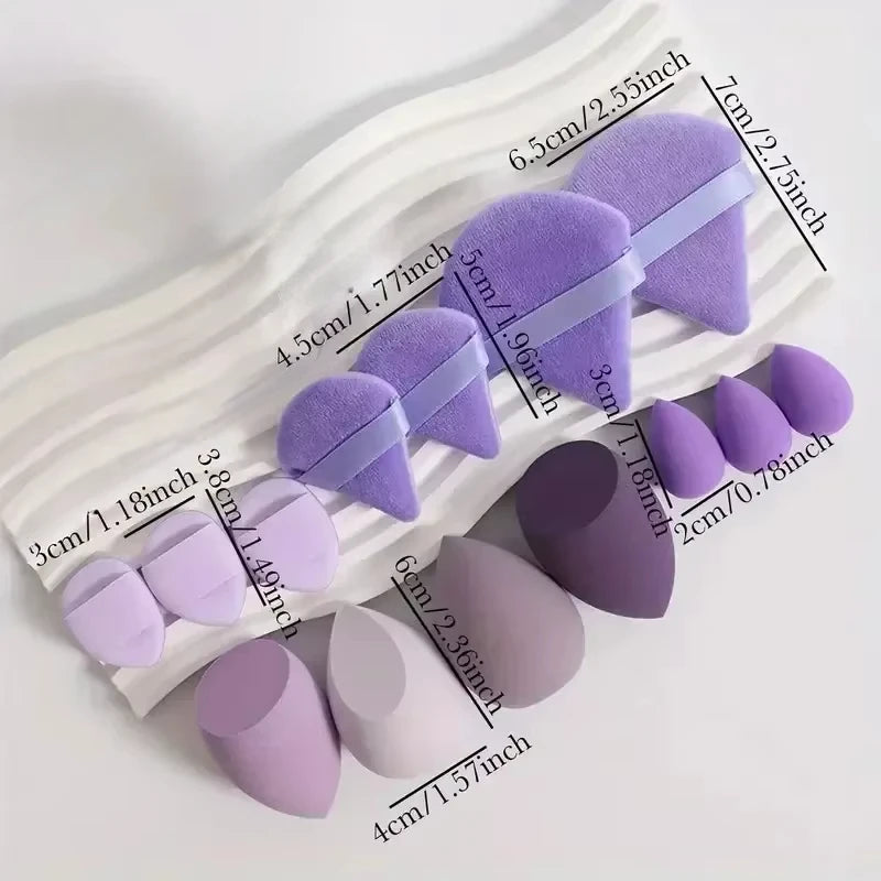 4/14Pcs Makeup Sponge Set Cosmetic Blender Beauty Egg Foundation & Powder Puff Tools