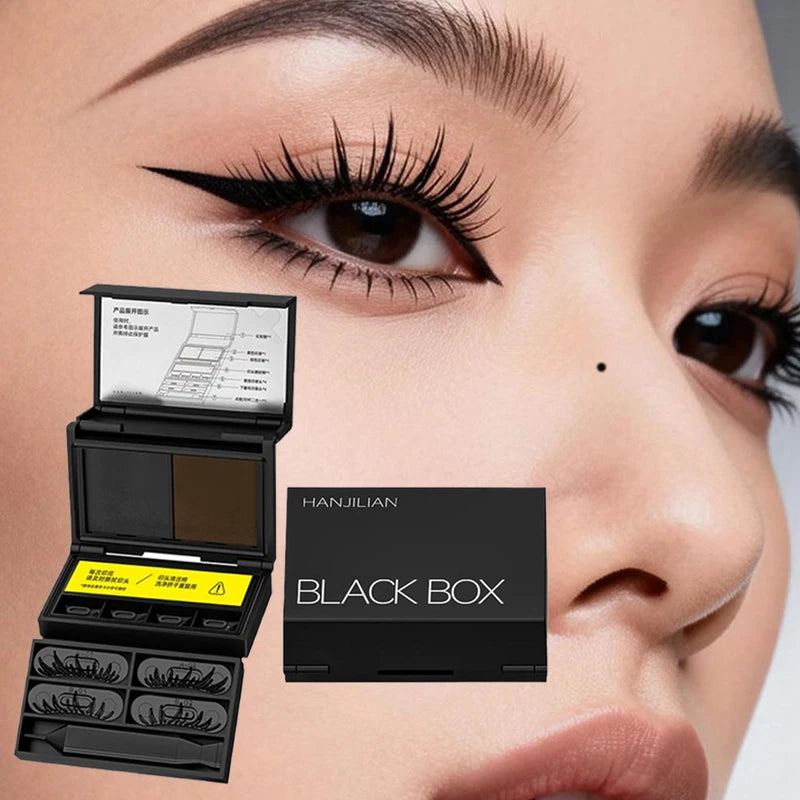 3-in-1 Eyelash & Mole Stamp Kit - Natural, Long-Lasting Eye Makeup