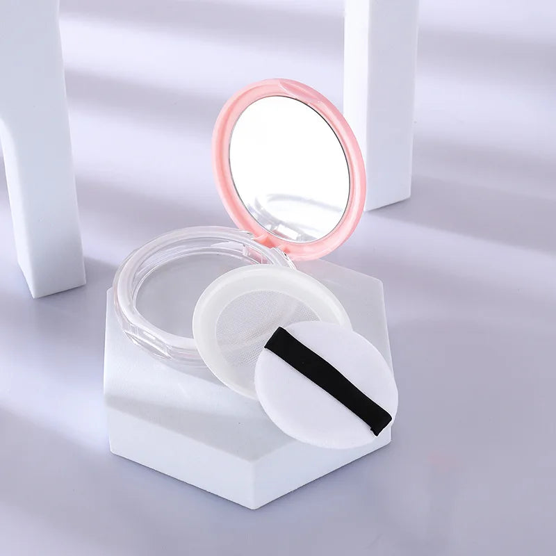 Super Thin 5g Loose Powder Case Set with Puff - Multiple Colors