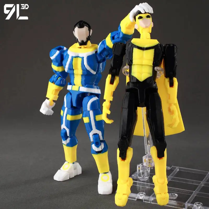 Anime Action Figure 3D Printed Multi-Jointed Collectible Toy - Multiple Colors