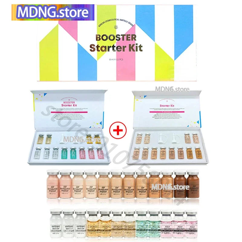 Korean BB Cream & Skin Care Serum Set - Multiple Shades for Brightening & Firming