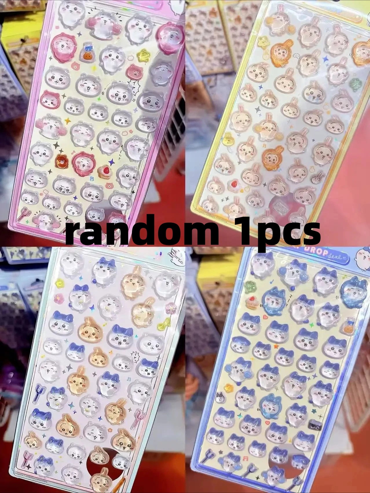 Cute 3D Jelly Stickers Cartoon Decal for Laptop Scrapbook Kawaii DIY Kids Gift