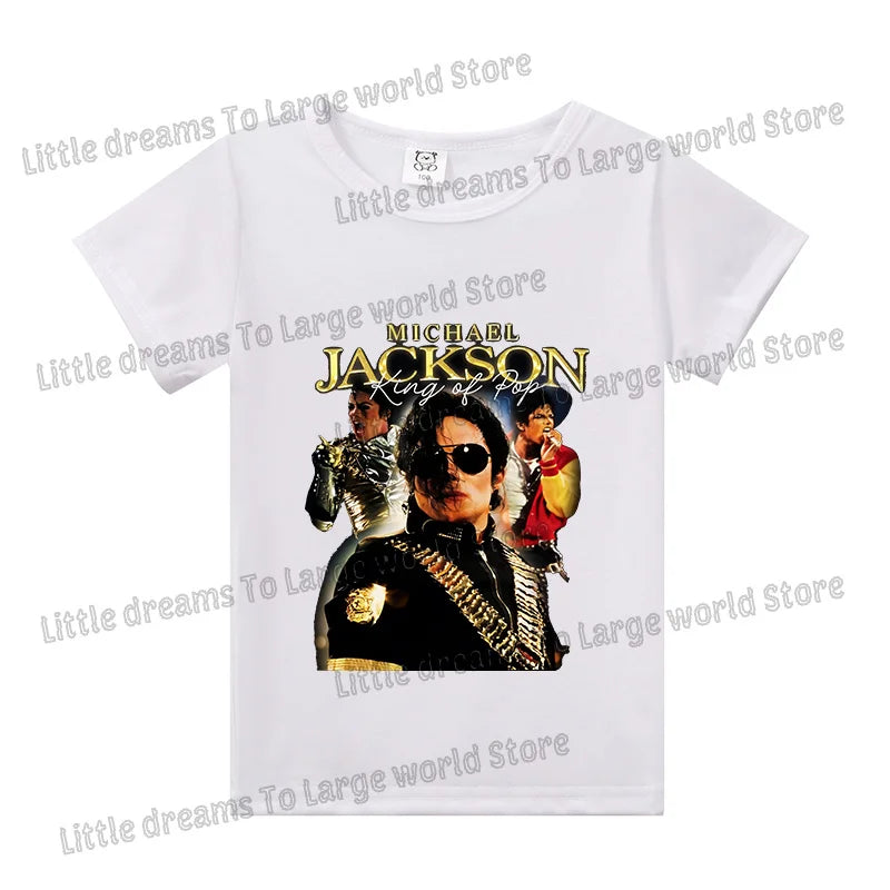 Children's Michael Jackson T-Shirt - Casual Cotton Top for Boys & Girls