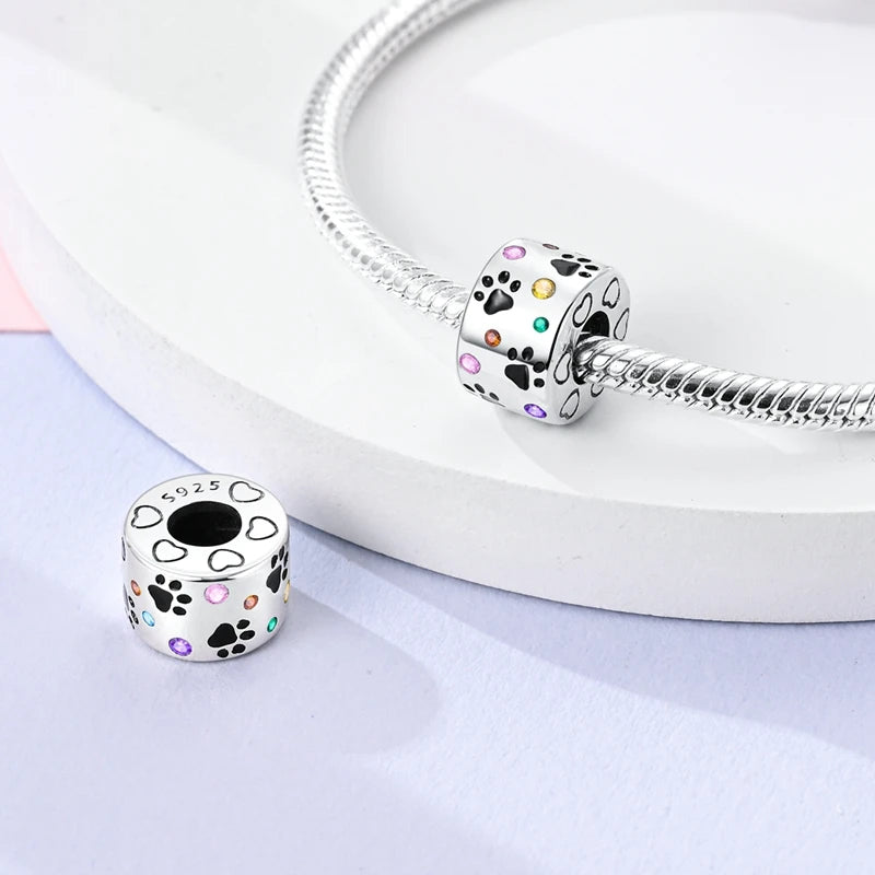 Sterling Silver Bead Charms for Bracelets DIY Jewelry Spacer Beads for Women