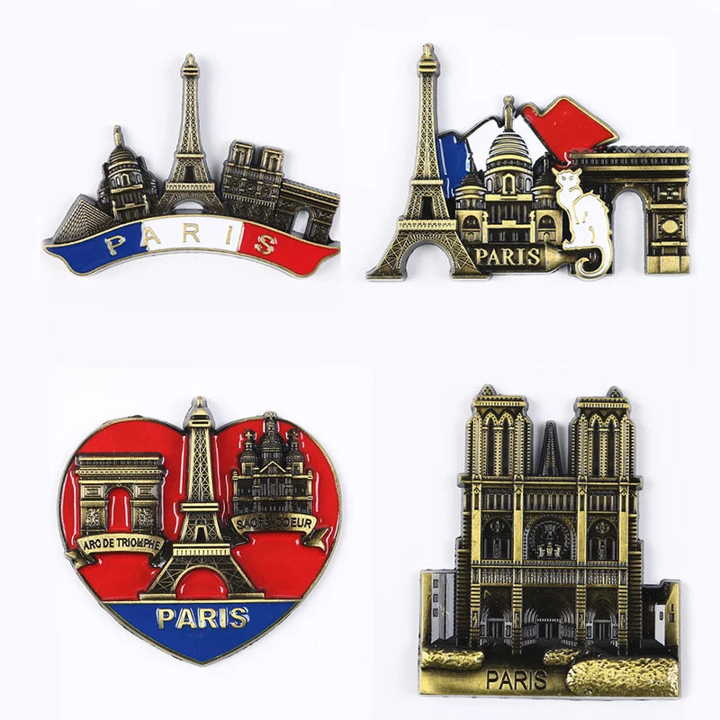 Metal Eiffel Tower Fridge Magnet Paris France Travel Souvenir Gift