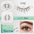 Reusable Magnetic False Eyelashes Kit - Natural Look, No Glue Needed, Soft Magnetic Strips