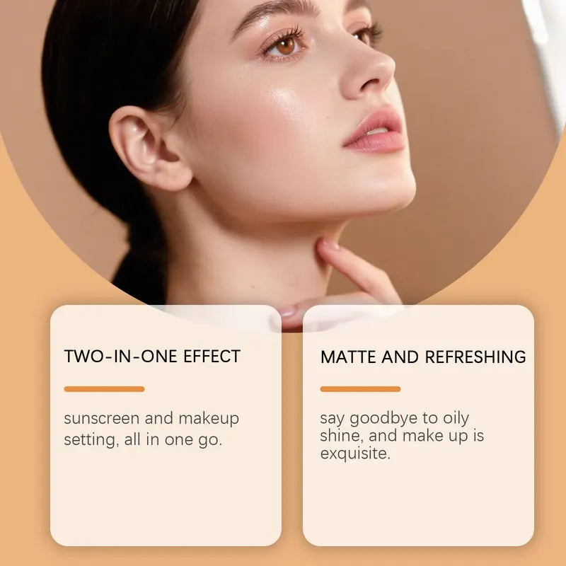 Long Lasting SPF 50+ Face Powder with Oil Control & Matte Finish – Natural Protective Makeup