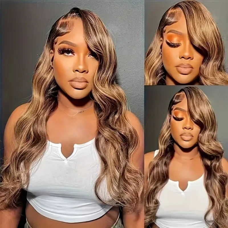 Body Wave Human Hair Wigs with HD Transparent Lace Frontal - Multiple Colors & Lengths