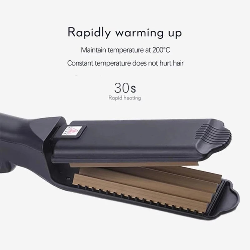 Hair Crimper Iron for Volumizing & Fluffy Hairstyles - Anti-Static Ceramic Styling Tool