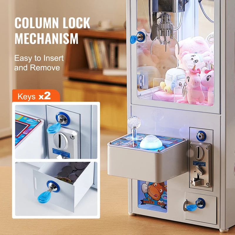Claw Machine Arcade Game with Adjustable Grip 0-3 Inch Jaw Diameter for Kids