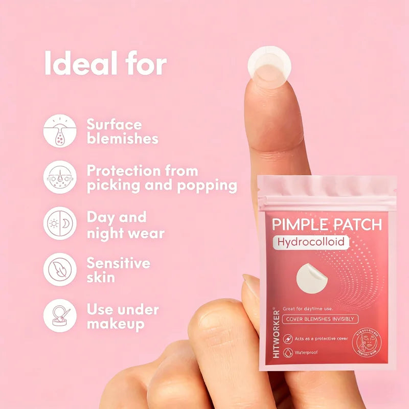 Hydrocolloid Acne Patches with Tea Tree Oil - 720pcs Natural Blemish Cover & Heal