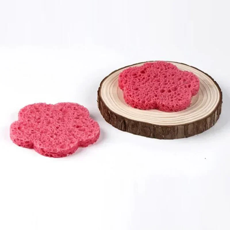 20PCS Natural Cellulose Face Cleaning Sponges for Exfoliating and Makeup Removal