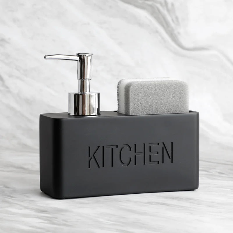 Modern Kitchen Soap Dispenser Set with Pump, Brushes & Holders