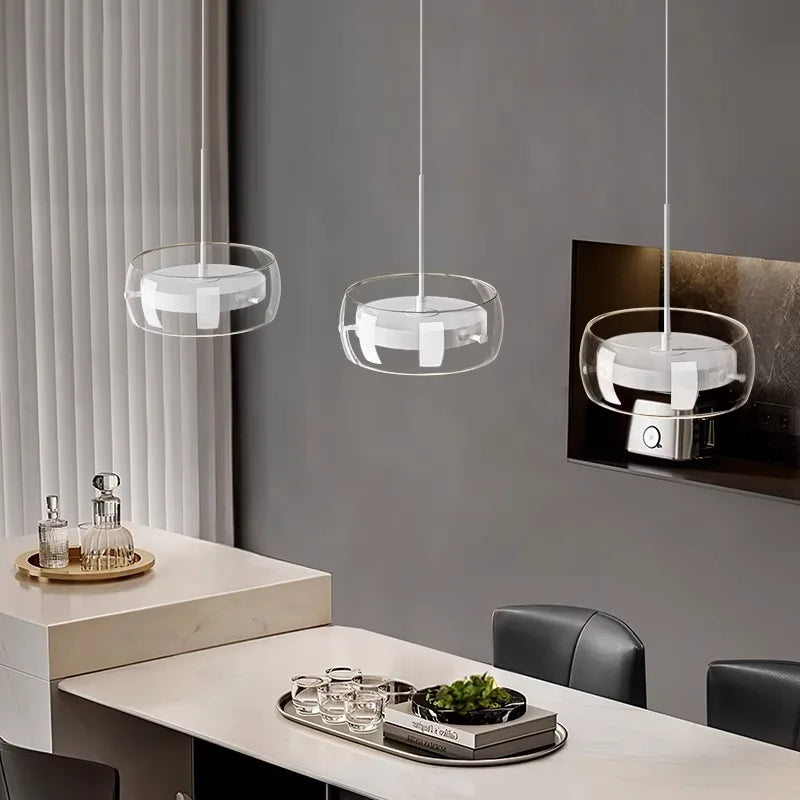 Modern LED Pendant Light Fixture for Living Room & Staircase - Adjustable Sizes