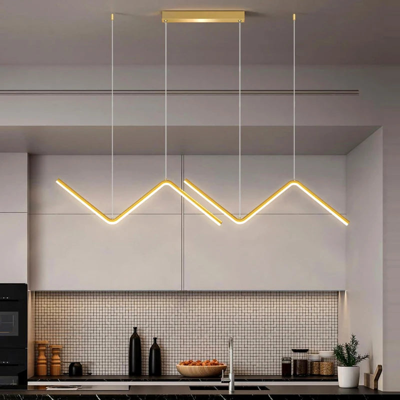 Modern Pendant Chandelier for Bedroom Ceiling Interior Lighting - Adjustable LED Lamp
